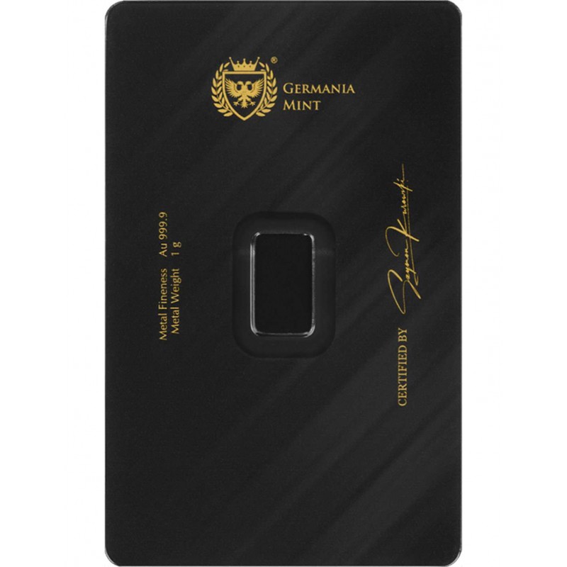 Germania Pure Gold bar 999.9 1 gr sealed in Blister pack GOLD AND SILVER BULLION