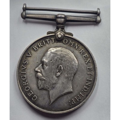 GREAT BRITAIN UK SILVER WWI KGV 1914 - 1918 BRITISH WAR MEDAL