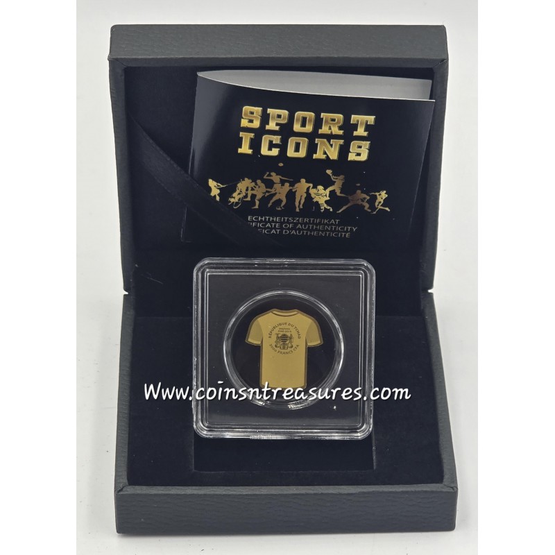 Belgium Golden Football Jersey 1/1000 Oz Gold Coin GOLD AND SILVER BULLION
