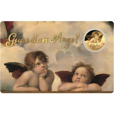 GUARDIAN ANGEL II 1/1000 Oz .999 Gold in Coin card 2024