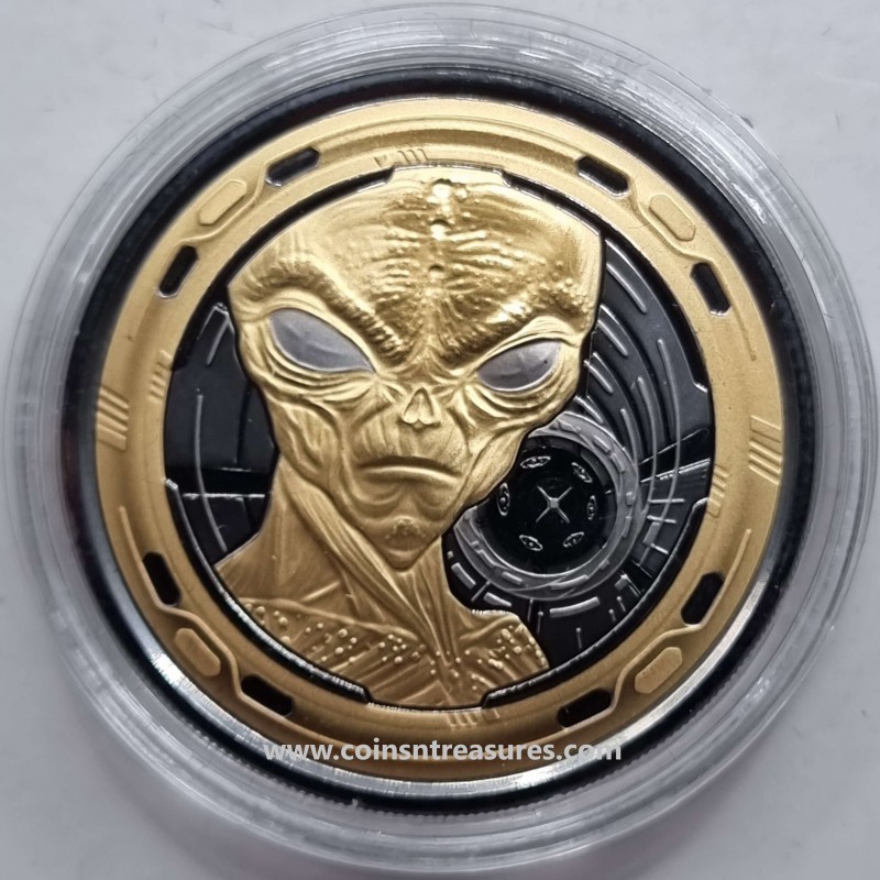 GHANA 2022 ALIEN Gold Black Empire Edition 1 Oz Silver GOLD AND SILVER BULLION