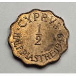CYPRUS 1/2 PIASTRE 1949 COIN OF KGVI RED UNC WORLD COINS