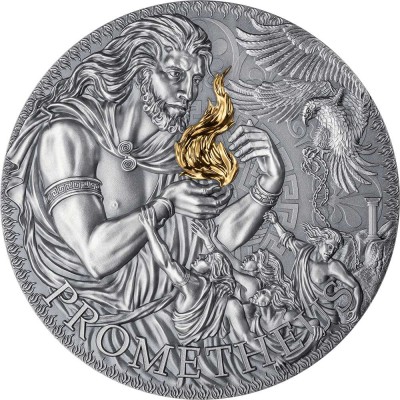 Prometheus Great Greek Mythology 3 Oz Silver Coin Cameroon 2023