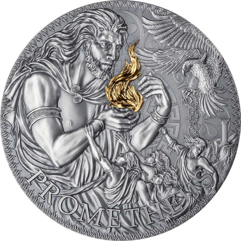 Prometheus Great Greek Mythology 3 Oz Silver Coin Cameroon 2023 GOLD AND SILVER BULLION