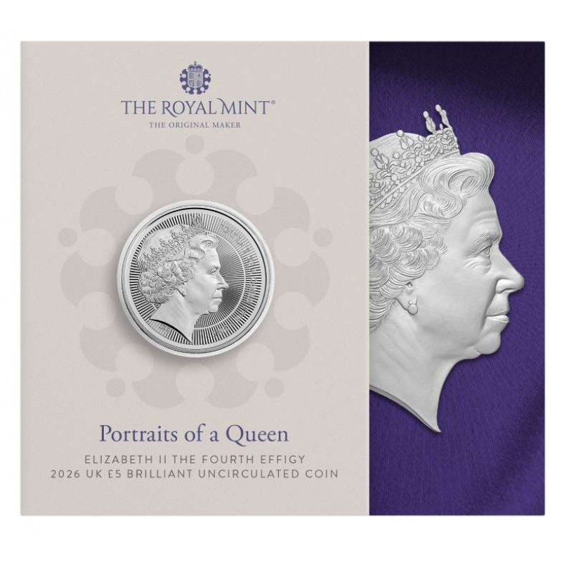 UK 2026 100 Years of QEII Rank-Broadley Portrait Coin in Blister WORLD COINS