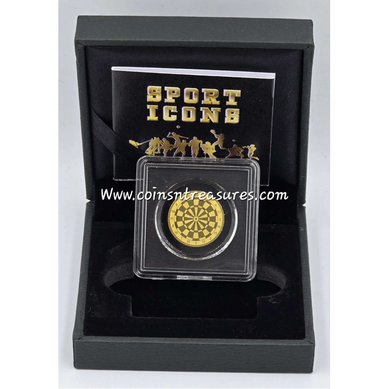 Dartboard Darts Game 1/1000 Oz Gold Coin GOLD AND SILVER BULLION
