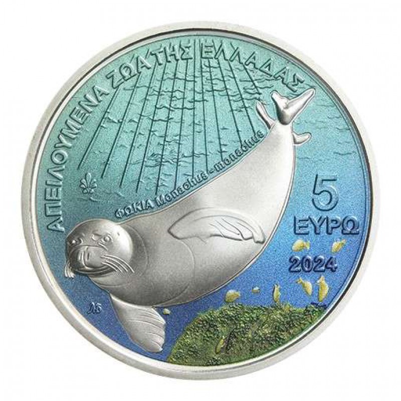 GREECE 2024 SILVER COIN MONACHUS SEAL ENDANGERED WORLD COINS