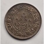 BRITISH INDIA 1/12 ANNA COIN 1924 KGV AU WORLD COINS