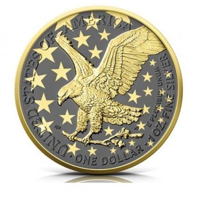 USA 2026 American Eagle 999 1oz Golden Ring Coin