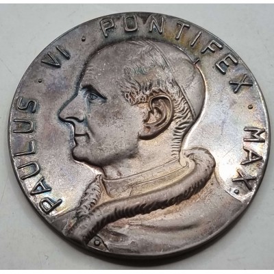 Mexico Silver Coin Medal 1965 Vatican Pope Paulus VI