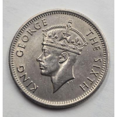 MALAYA 1950 10 CENTS COIN OF KGVI