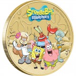 SpongeBob SquarePants and Friends 2025 Collector Coin in Card GOLD AND SILVER BULLION