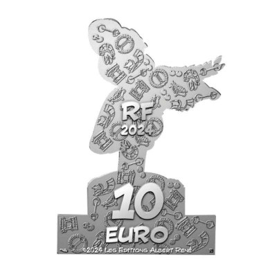 Asterix at the Olympic Games Shaped coin France silver proof 2024