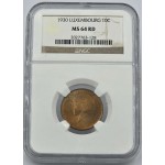 Luxembourg 10 Centimes coin 1930 NGC MS64 RD Top Pop WORLD COINS