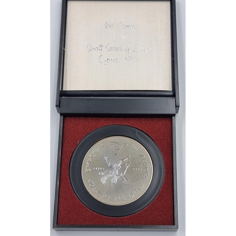 CYPRUS 1989 COPPER NICKEL 1 POUND SMALL STATES GAMES WORLD COINS
