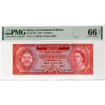 BELIZE 1975 QEII BANKNOTE 5 DOLLARS P35a GEM UNC PMG 66 EPQ WORLD BANKNOTES