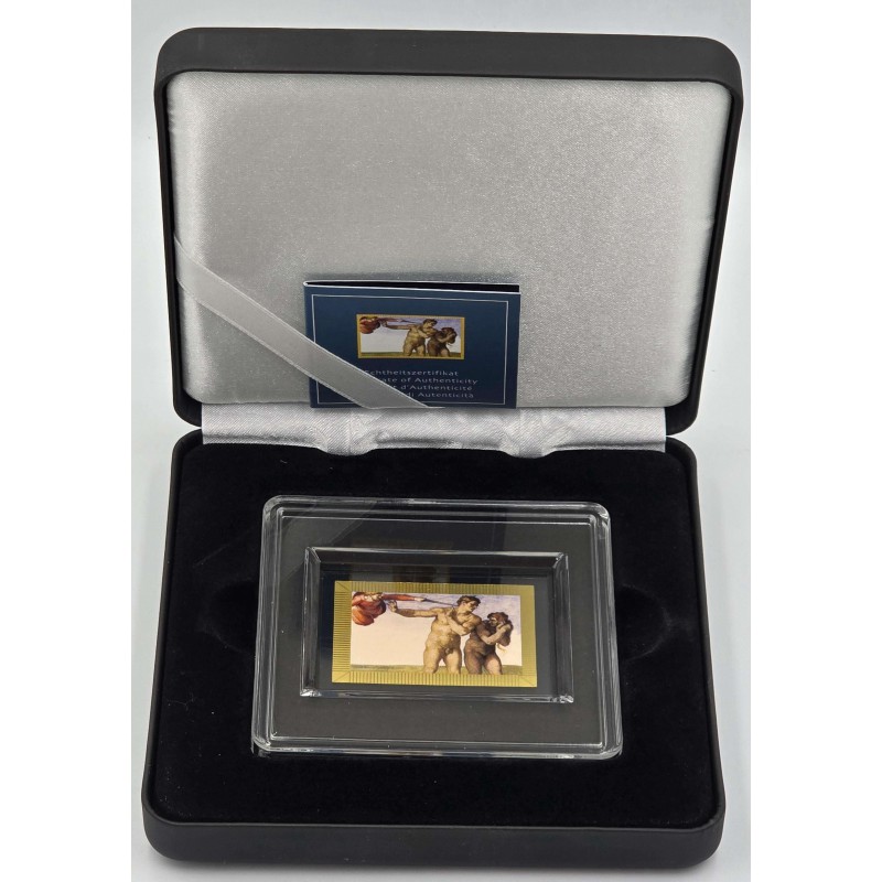 Michelangelo banishment from the Garden of Eden 1/200 Oz Gold .999 coin Tokelau 2 dollars GOLD AND SILVER BULLION