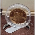CYPRUS 1992 GOLD PROOF COIN 20 POUNDS UNIVERCITY OF CYPRUS BOX AND COA WORLD COINS