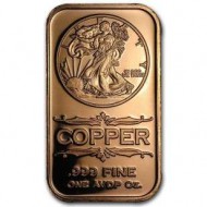 1 oz Walking Liberty 999 Fine Copper Bar