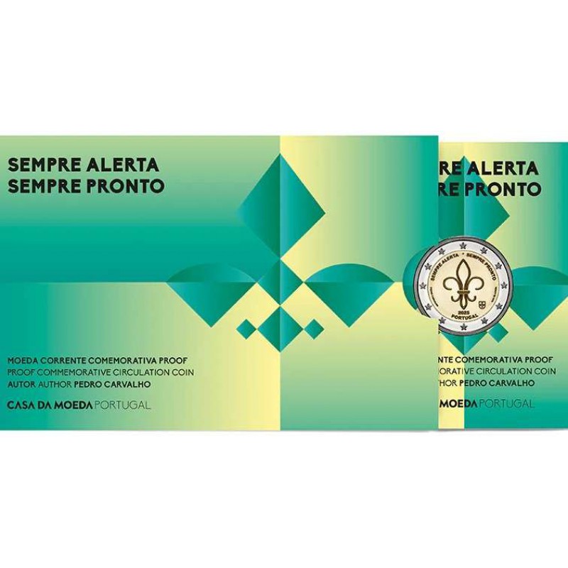 Portugal 2025 Proof BE 2 Euro Scouts coin Scouting in Blister WORLD COINS