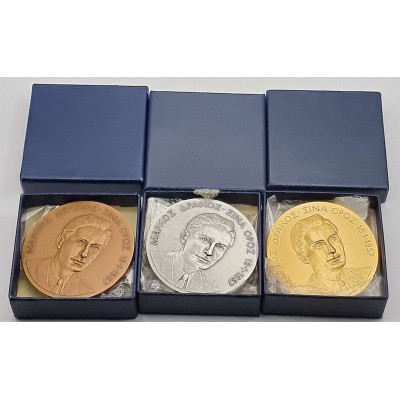1980 EOKA 3 MEDALS DRAKOS IN COPPER - SILVER - GOLD PLATED