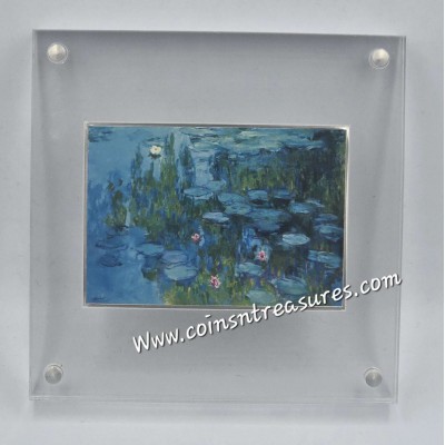 WATER LILIES 2026 Monet 1 Oz Silver Coin Bar Cameroon