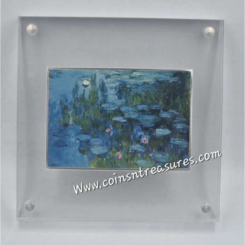 WATER LILIES 2026 Monet 1 Oz Silver Coin Bar Cameroon GOLD AND SILVER BULLION