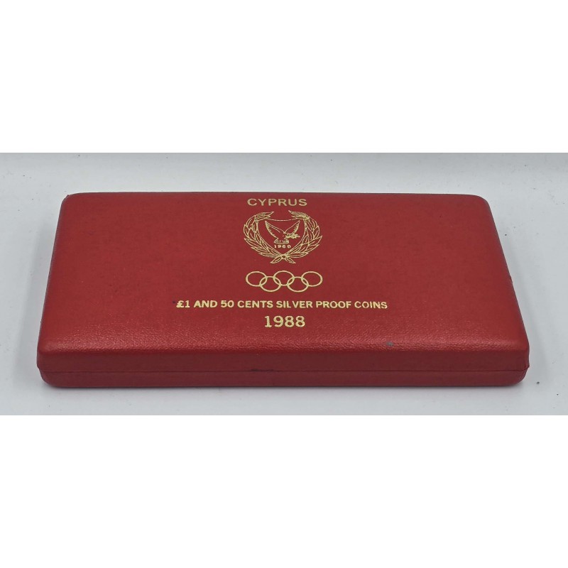 CYPRUS 1988 SILVER PROOF COINS SET OLYMPIC GAMES SEOUL WORLD COINS