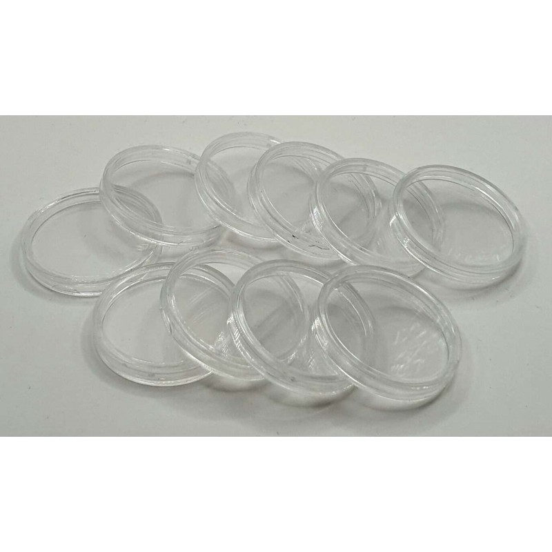 Generic round Coin capsules for coins Ø 24 mm - Pack of 10 ACCESSORIES & SUPPLIES