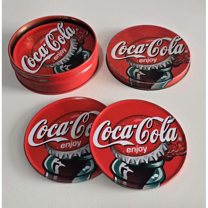 Cyprus Retro coca cola medal coasters AD 1990 's ANTIQUES & OTHER COLLECTIBLES