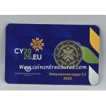 Cyprus 2026 Presidency of Council of Europe 2 euro Bu in card WORLD COINS