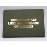 CYPRUS 1982 YEAR LAST MILS PROOF COIN SET IN OFFICIAL CASE WORLD COINS