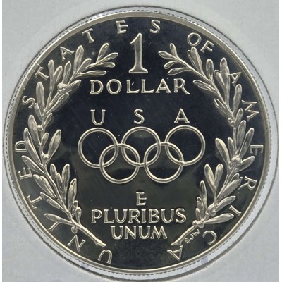 USA 1988 Seoul Olympics Silver Proof Dollar 1988