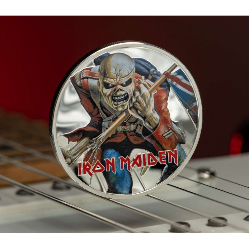 Cook Islands 2023 Silver 1 oz coin Iron Maiden Eddie The Trooper GOLD AND SILVER BULLION
