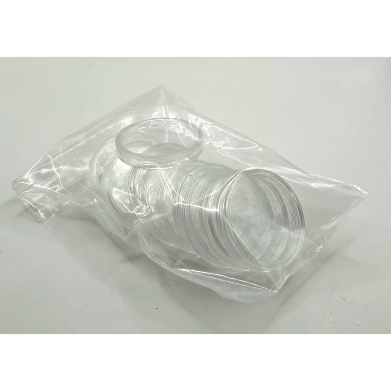 Generic round Coin capsules for coins Ø 30 mm - Pack of 10 ACCESSORIES & SUPPLIES