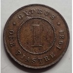 CYPRUS 1 PIASTRE 1931 COIN OF KGV RARE KEY DATE VF WORLD COINS