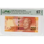 South Africa 200 Rand 2012 Banknote P137a PMG 67 EPQ LEOPARD WORLD BANKNOTES
