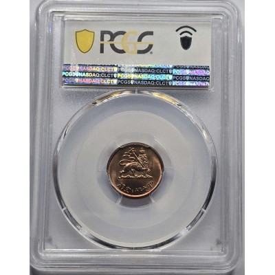 Ethiopia 1 cent 1936 (1944) RED UNC PCGS MS64 RD