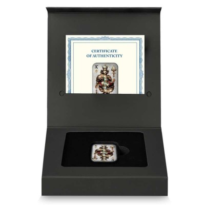 Poker Cards King of Spades .9999 Silver cast bar 2oz