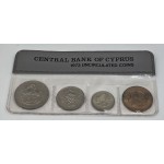 CYPRUS 1973 COMPLETE YEAR SET MILS COINS IN ORIGINAL WALLET CASE WORLD COINS