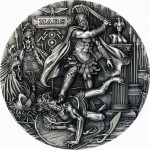 MARS ROMAN GODS 2021 2 oz Silver Coin NIUE GOLD AND SILVER BULLION