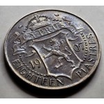 CYPRUS SILVER 18 PIASTRES 1907 KING EDWARD COIN AU+ WORLD COINS