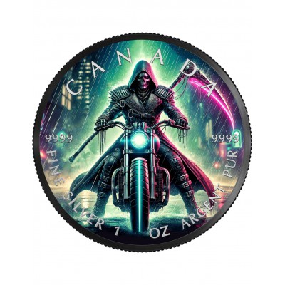 GRIM REAPER II Cyberpunk 1 Oz Silver Coin 2024 Canada