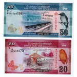 SRI LANKA 2015 - 2017 COMPLETE ANIMAL BANKNOTE SET 5000 1000 500 100 50 20 RUPEES UNC WORLD BANKNOTES