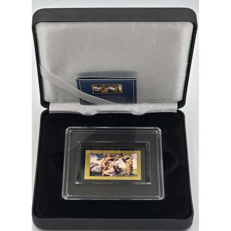 Michelangelo The fall of man 1/200 Oz Gold .999 coin Tokelau 2 dollars GOLD AND SILVER BULLION