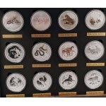 AUSTRALIA 2008 - 2019 LUNAR II SERIES SILVER PROOF COIN SET GOLD AND SILVER BULLION