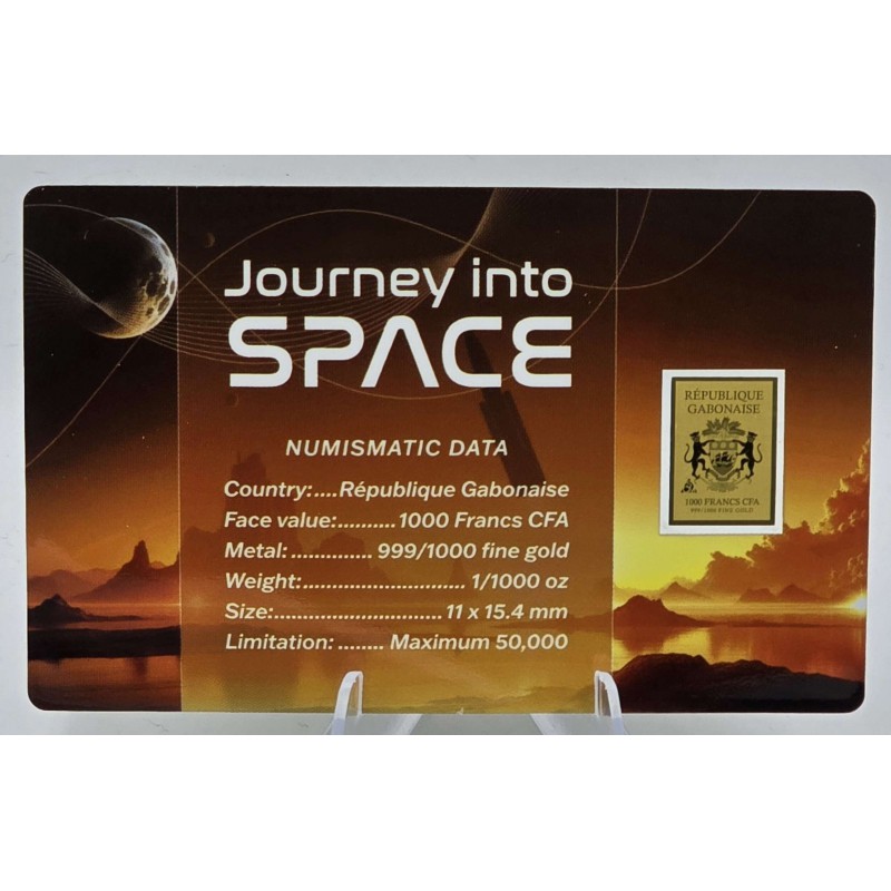 Ariane 6 Journey into space 1/1000 Oz Gold Coin card GOLD AND SILVER BULLION
