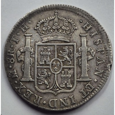 MEXICO 8 REALES SILVER COIN CAROLUS IIII 1805
