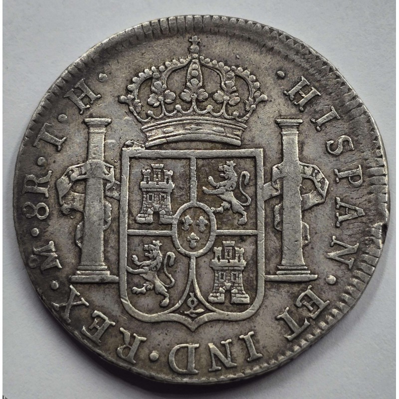 MEXICO 8 REALES SILVER COIN CAROLUS IIII 1805 WORLD COINS