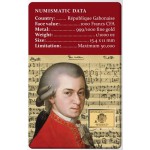 Mozart Classical Composer 1/1000 Oz Gold Coin card GOLD AND SILVER BULLION
